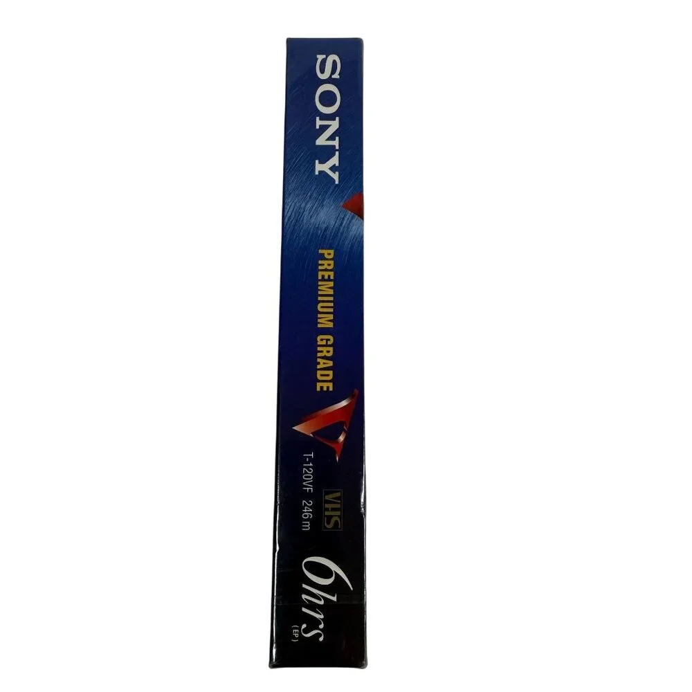 Sony T-120 Premium Grade VHS Tape 6 Hours EP High Durability Quality Color Sound